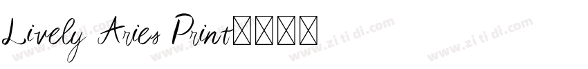 Lively Aries Print字体转换